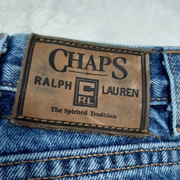 Vintage Chaps Ralph Lauren Man's Blue Relax Fit Straight Legs Denim Jeans 36/34 - Picture 10 of 10